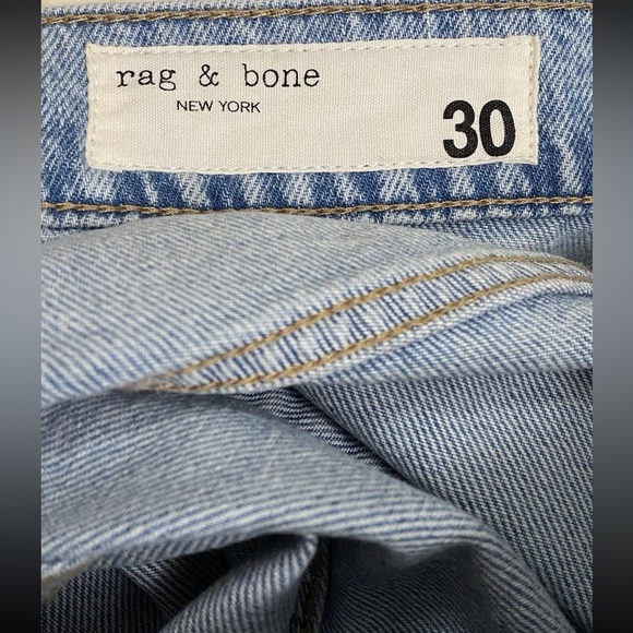 RAG & BONE Sophie Jean Mari High Rise Ultra Wide Leg Crop Ankle Cuff Sz 30 $268 - Picture 12 of 14